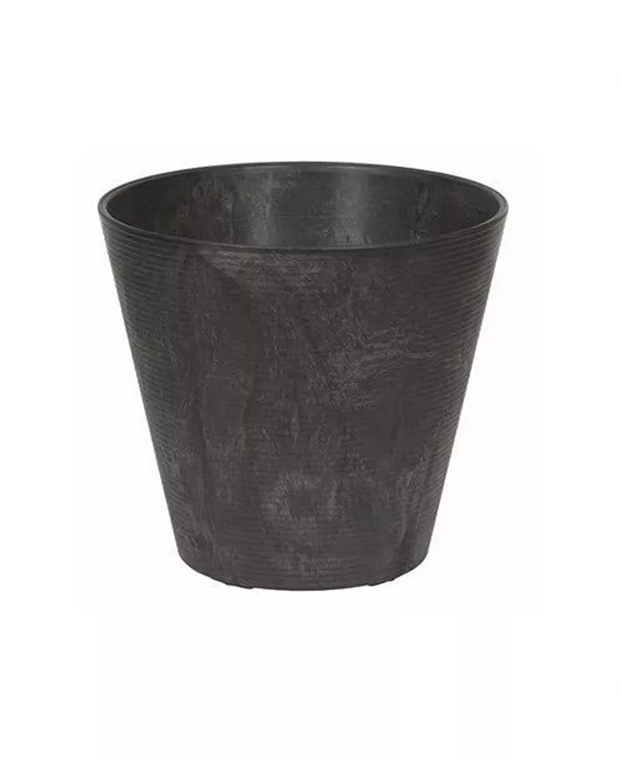 Novelty ArtStone Round Self-Watering Planters Cali Black 8 Inch
