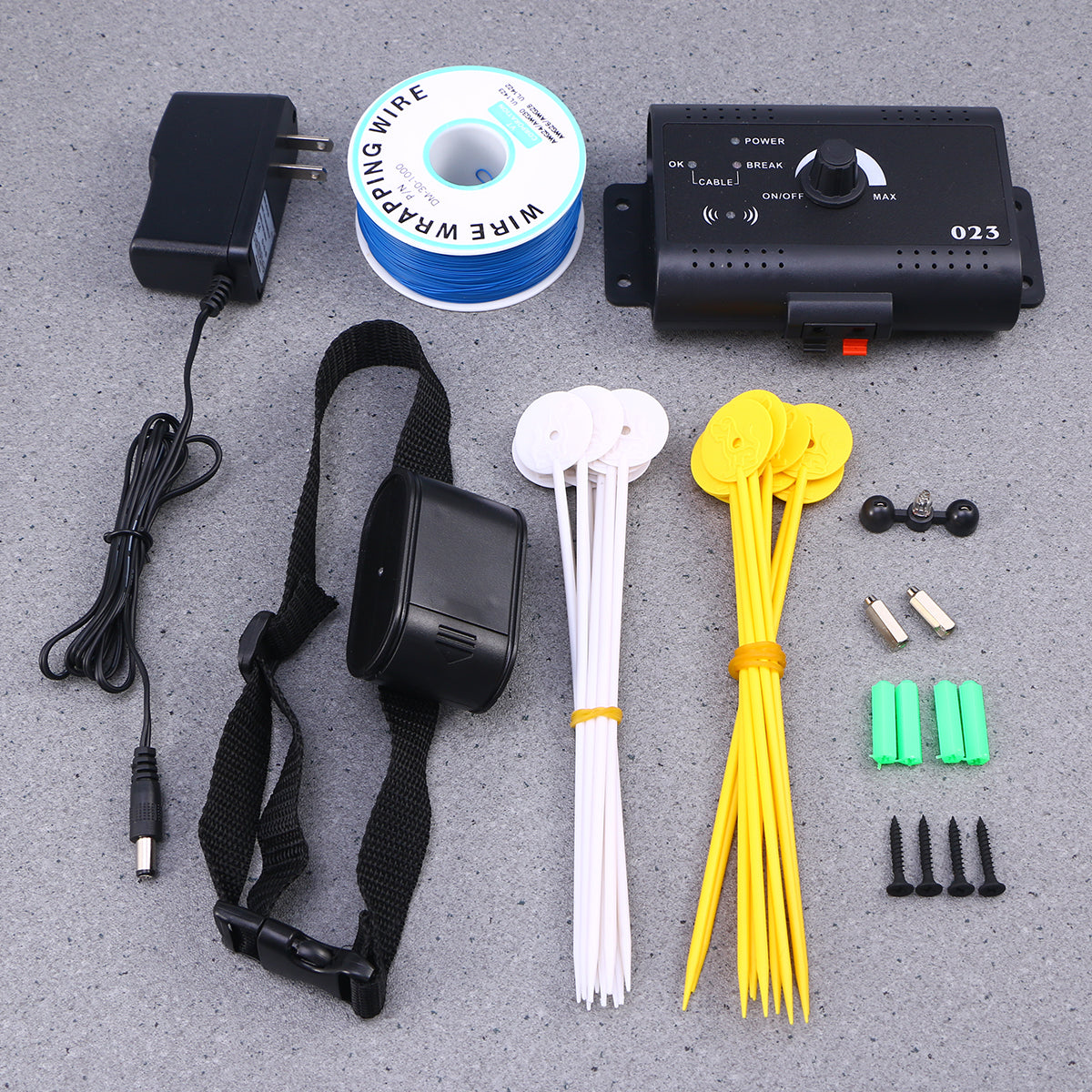 Tinksky Underground Electric Dog Fence System Waterproof Shock Collars For 1-3 Dogs with US-plug