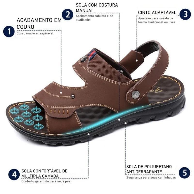 Sandálias OrthoComfort™ com Palmilha Massageadora / Conforto e Alívio para Seus Pés!