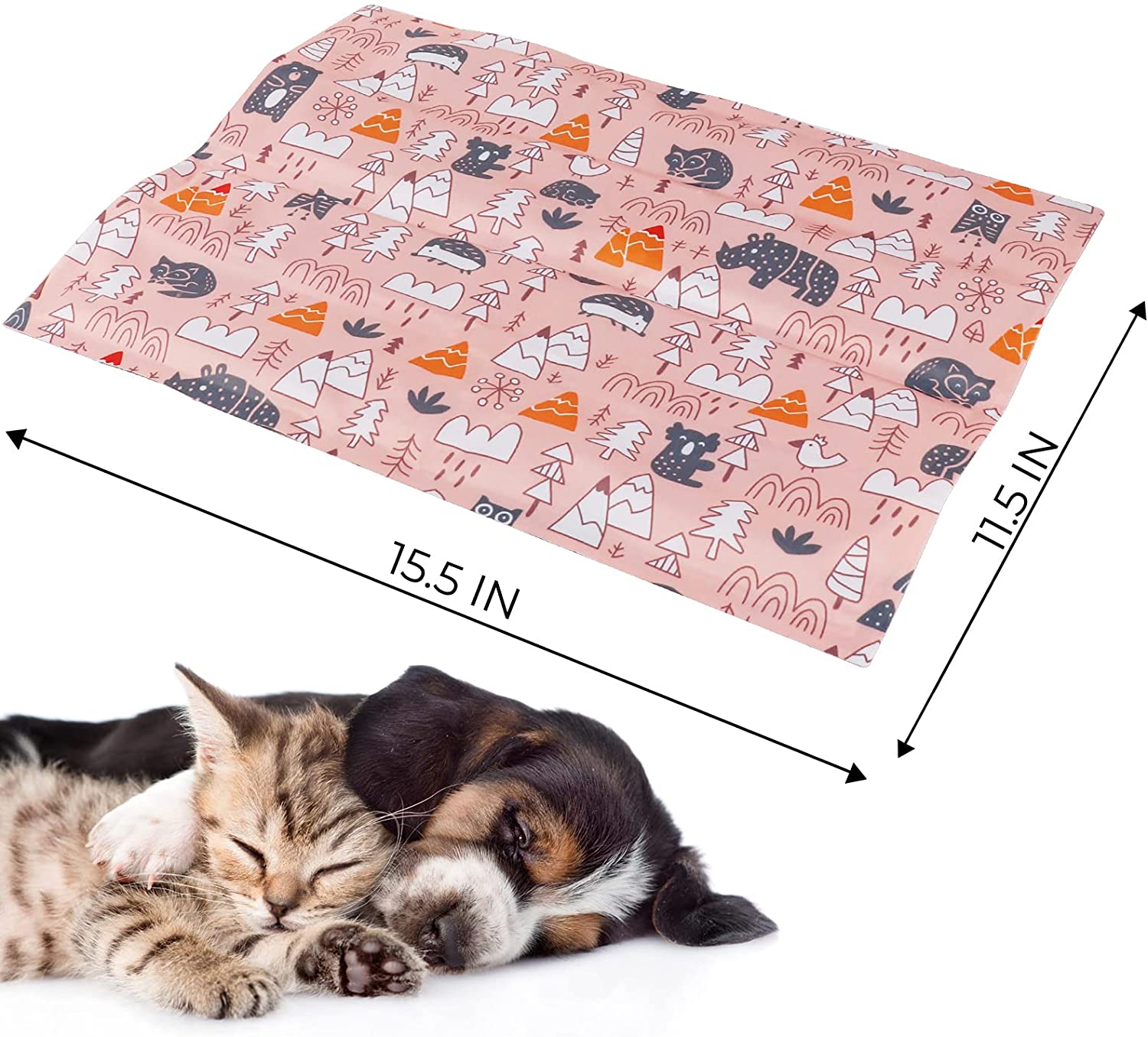 BIGTREE Dog Self Cool Mat Summer Cooling Kennel Crate Comfort Pad Pink Small