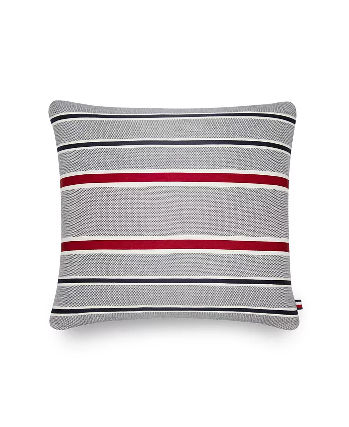Tommy Hilfiger Applique Stripe 20 Square Decorative Pillow