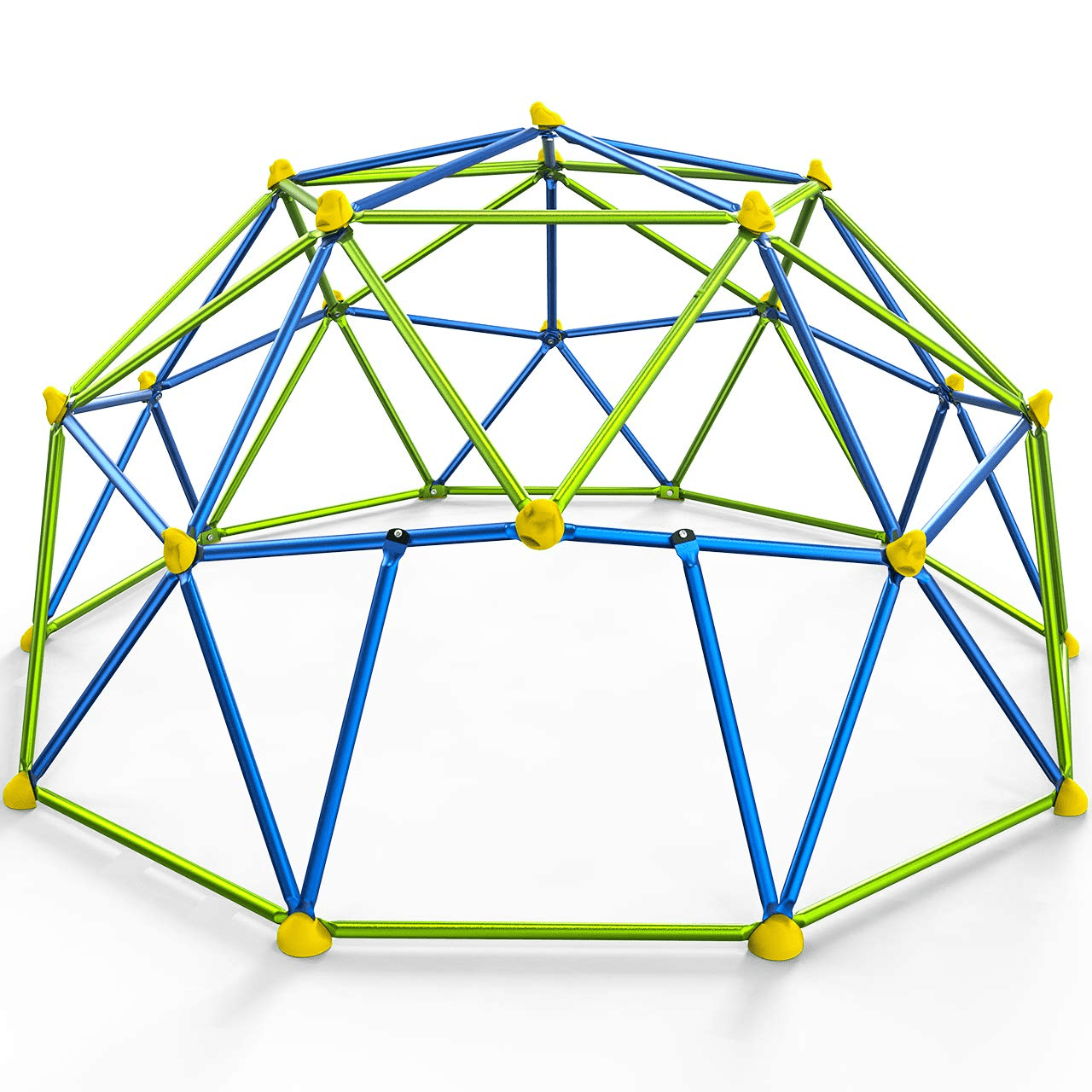 GIKPAL 10FT Jungle Gym with Canopy， Dome Climber for 10 Kids Outdoor Play Center， Supporting 1000lbs Rugged and Interesting Climbing Dome， Blue， and Green