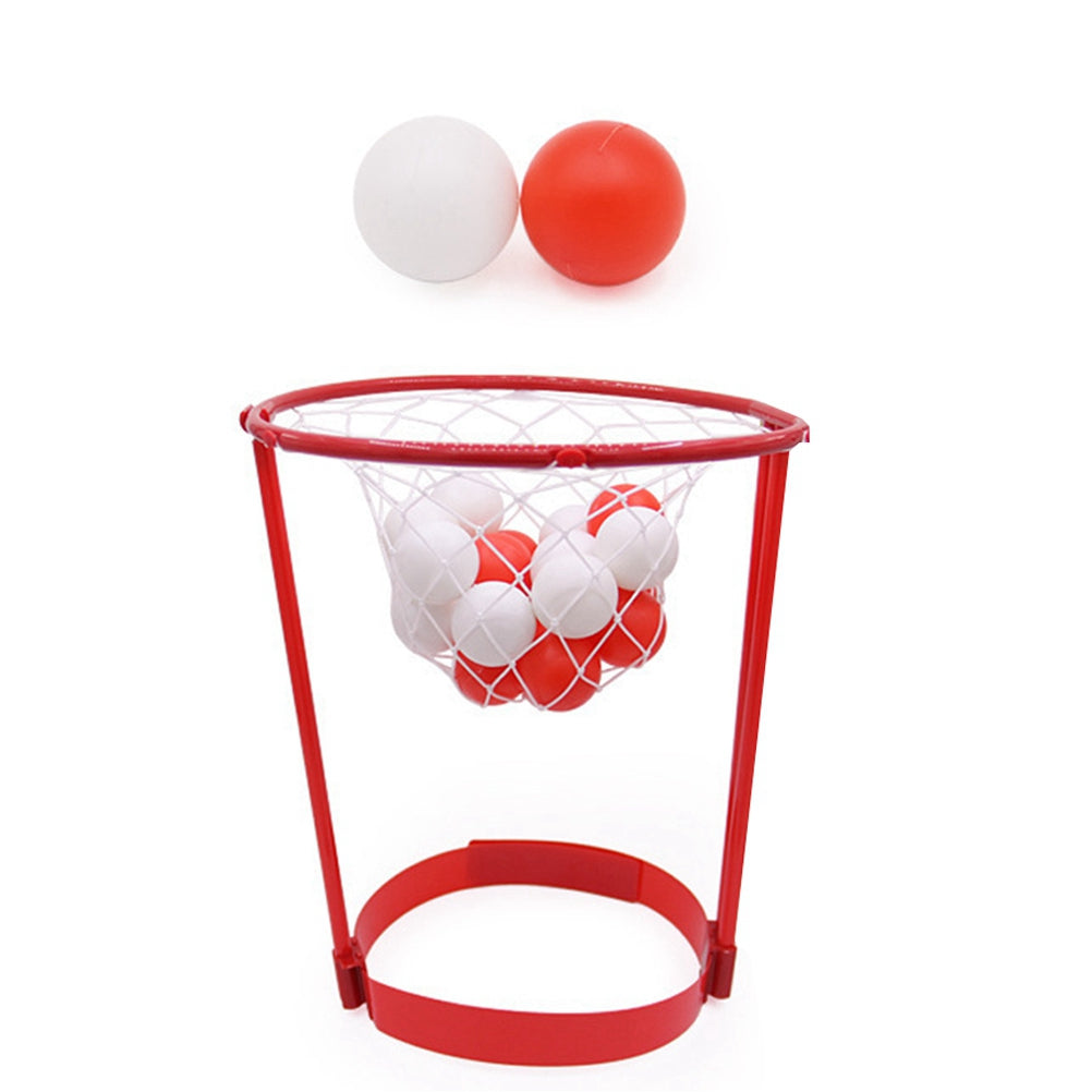 HEMOTON Headband Hoop Ball Toy Catching Basketball Kid Game Head Strap Party Favors Outdoor Parent-child Toy (Red)