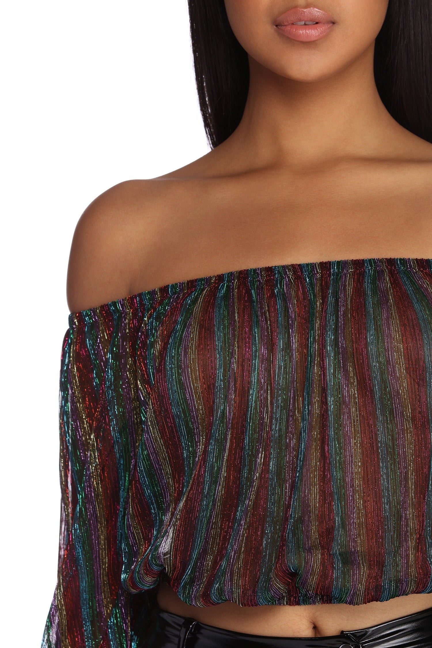 Rainbow Lux Striped Blouse