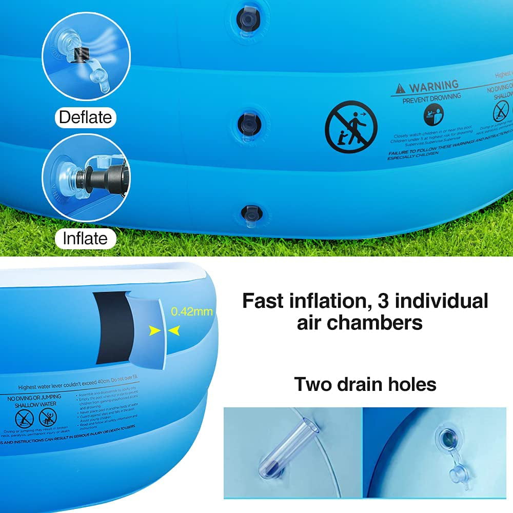 Inflatable Swimming Pool Kiddie Pools 2.4m