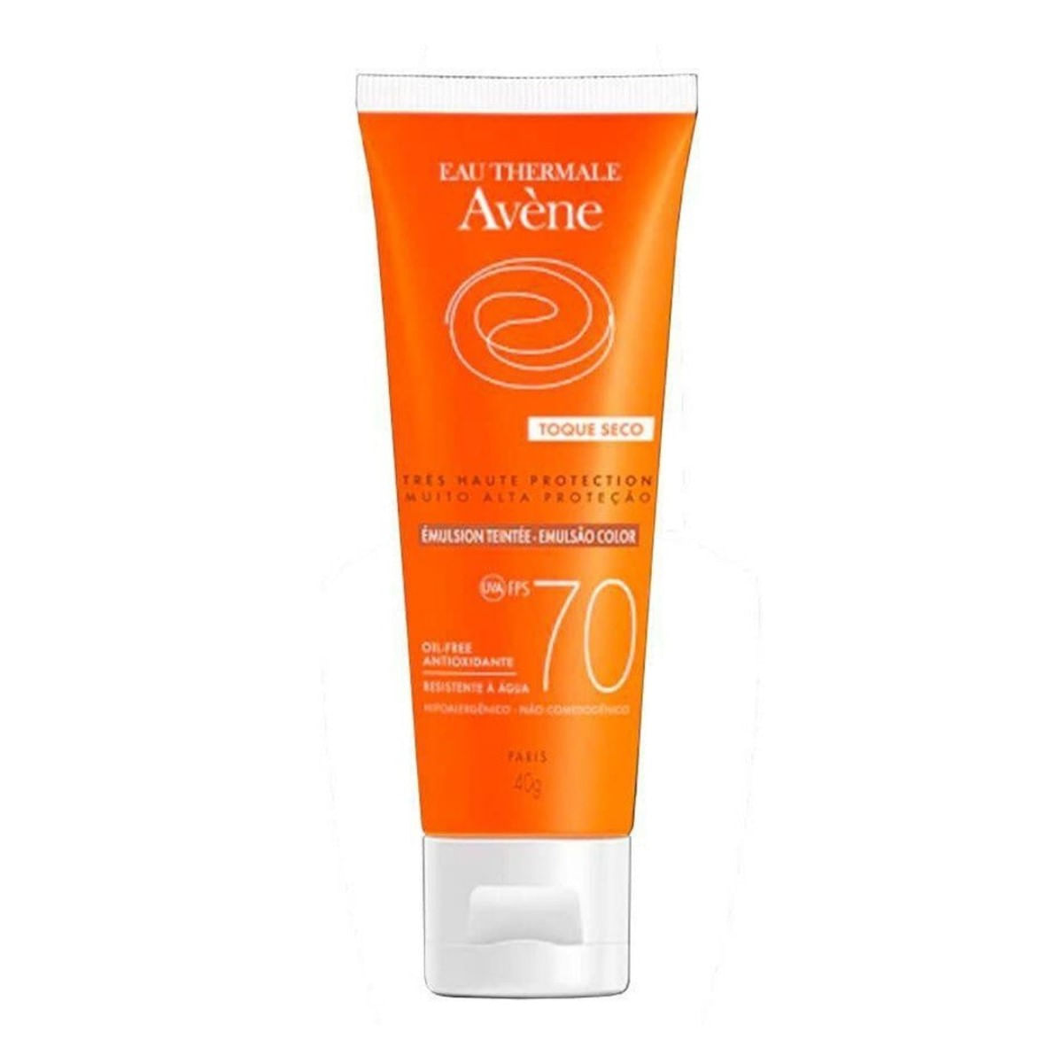 Protetor Solar FPS70 Avene Emulsao Toque Seco com Cor 40g
