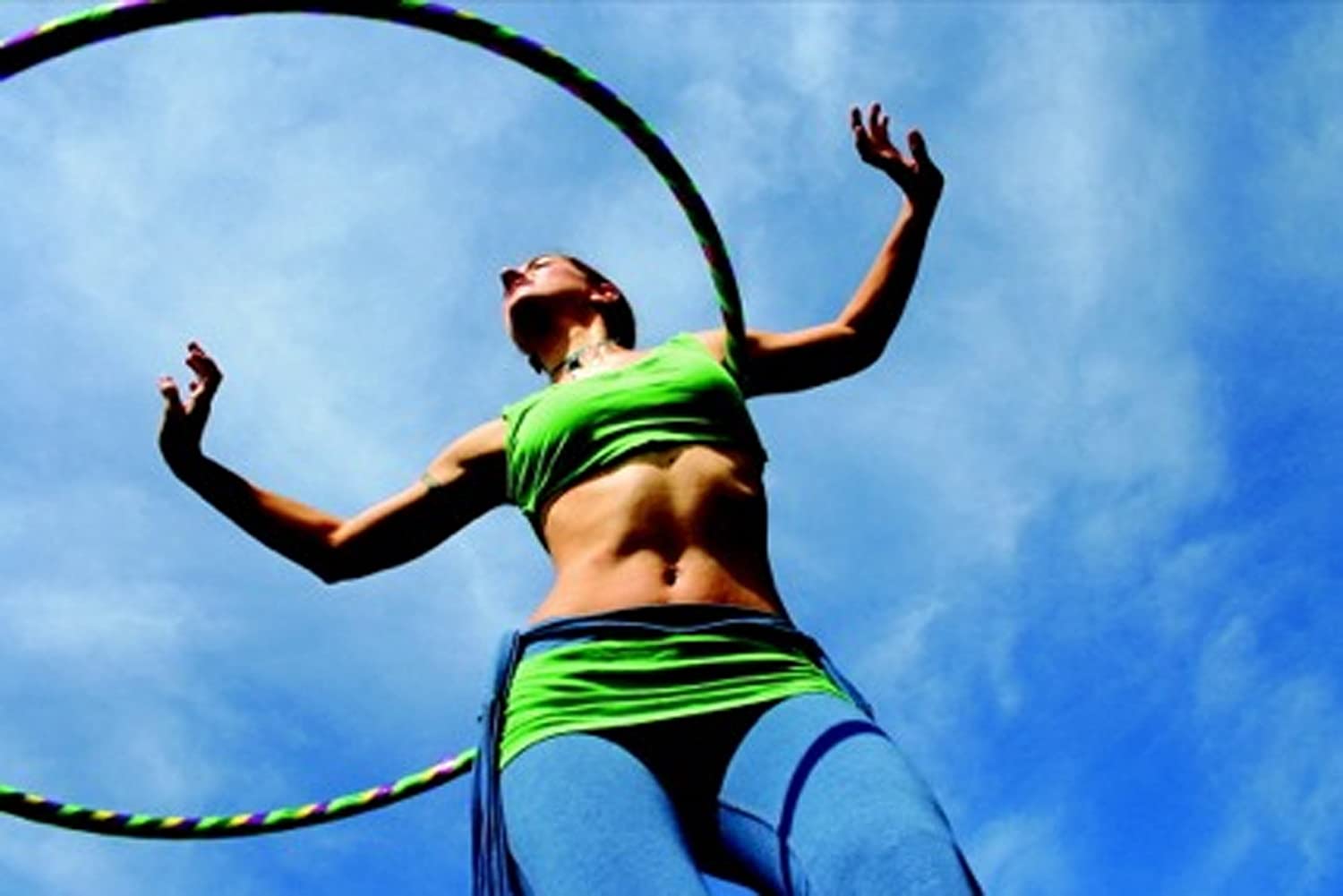 Ultra-Grip Pro Hoops (100cm/39') UV Weighted Travel Hoop/Hoops for Exercise， Dance and Fitness! (680g) NO Instructions Needed - Same Day Dispatch!