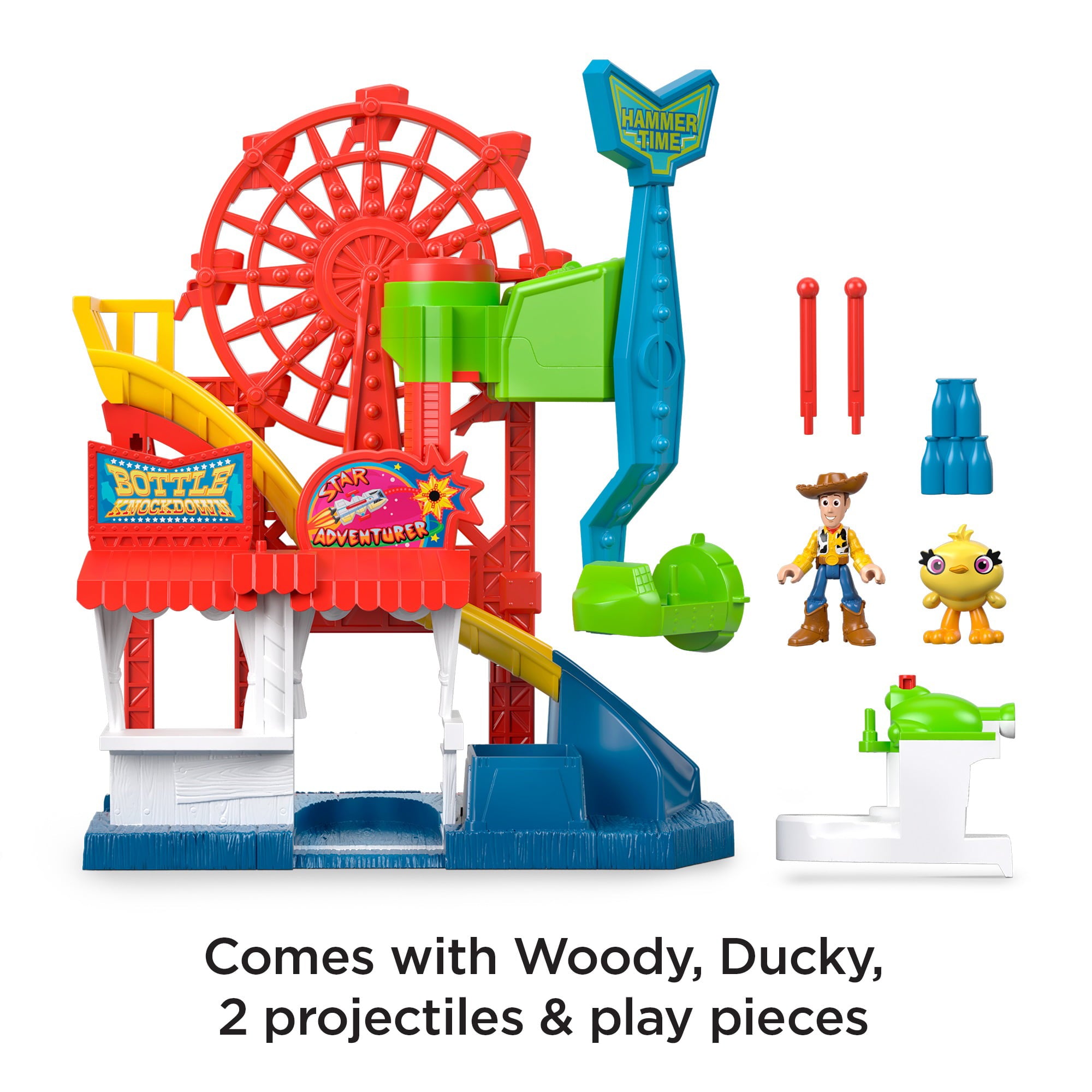Imaginext Disney Pixar Toy Story Carnival Playset with Woody and Ducky