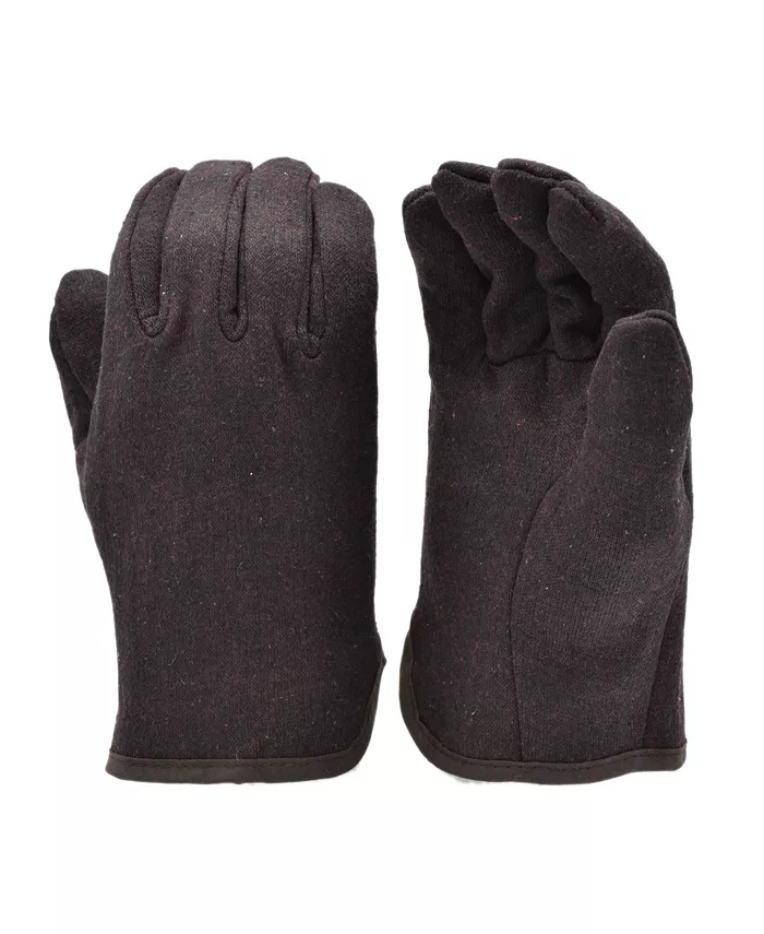 G F Products Brown Jersey Work Gloves w  Fleece Lining， 12 pairs