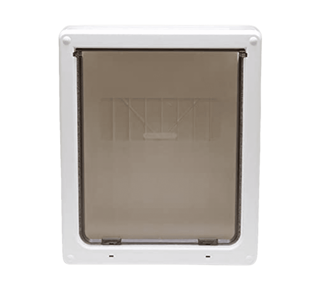 Dog Mate Large Dog Door with Locking Security Panel - White