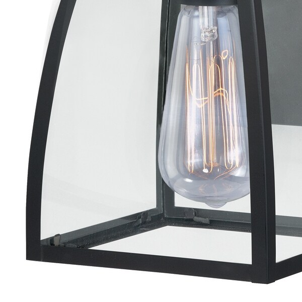 Granville 1 Light Bronze Geometric Outdoor Wall Lantern Clear Glass - 6-in W x 10.5-in H x 7.25-in D Shopping - The Best Deals on Outdoor Wall Lanterns | 26685234
