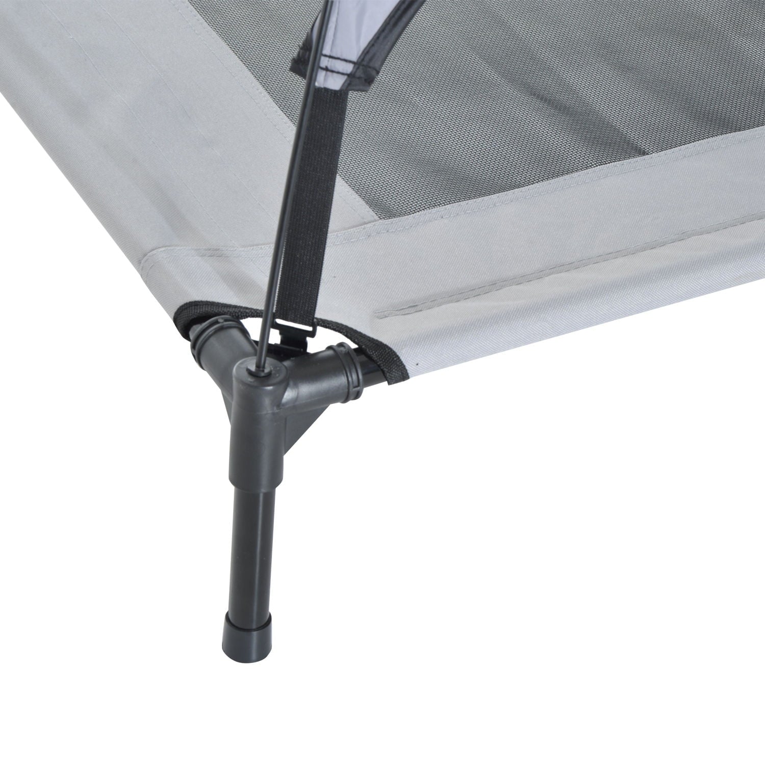 PawHut Elevated Portable Dog Cot Cooling Pet Bed With UV Protection Canopy Shade