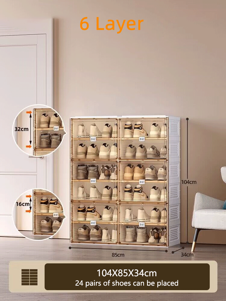 ✨ Portable shoe rack organizer, no installation required
