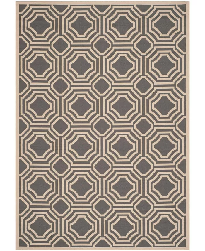 Safavieh Courtyard Anthracite and Beige 6'7