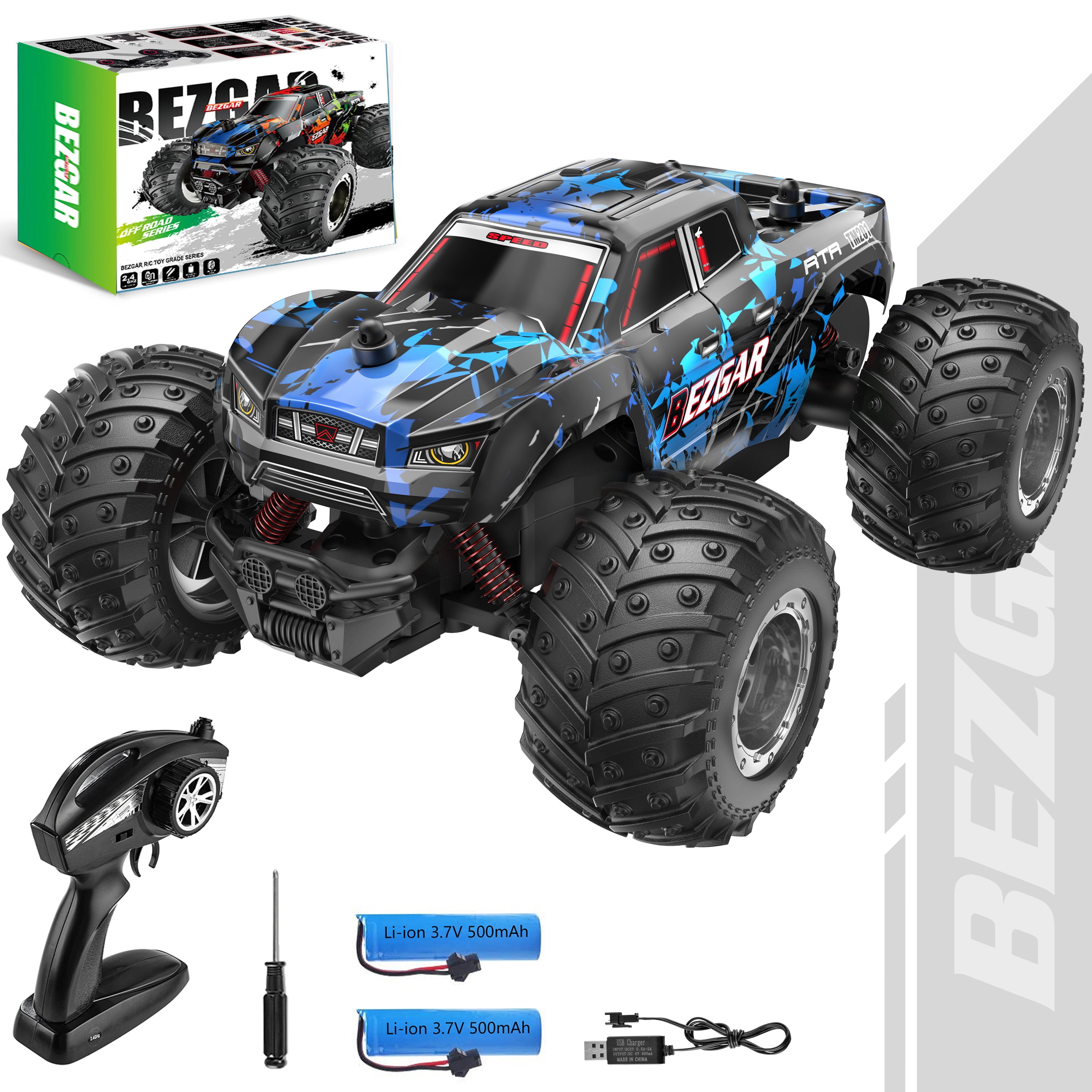 Bezgar 1:20 RC Cars Remote Control Cars， RC Truck Rock Crawler for Boys Kids Adults