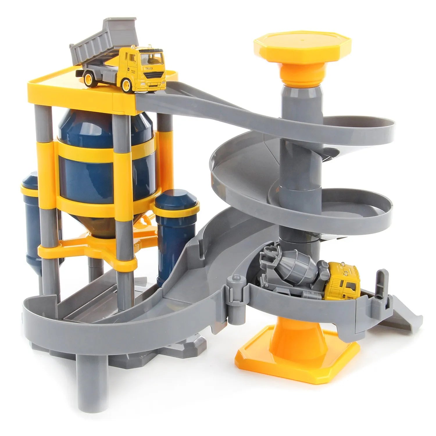 Surnie Children Vehicle Playsets Car Track Assembly Car Model Parking Lot Engineering Car，Yellow