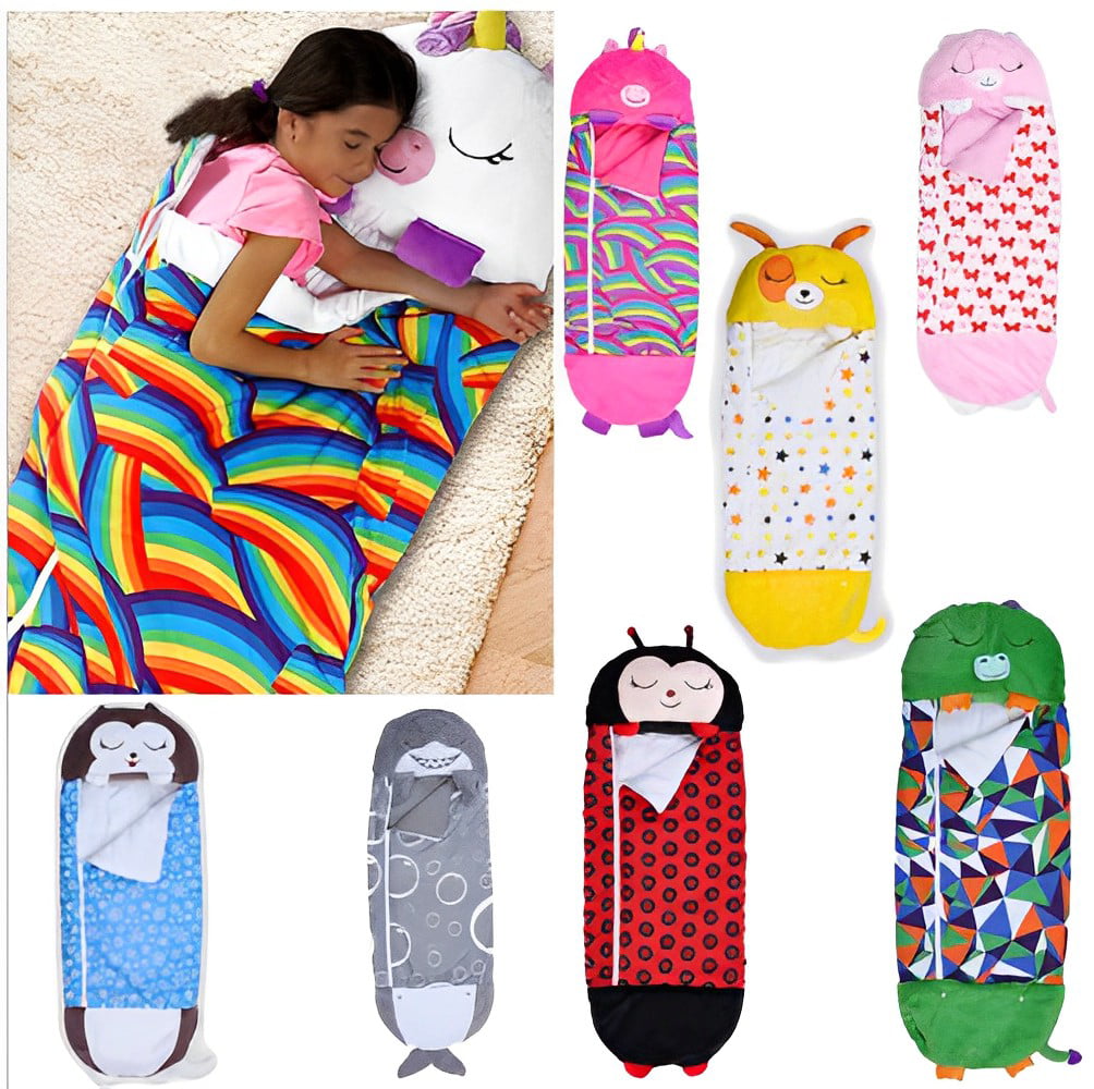 Children lazy warm sleeping bag sleepwear pillow