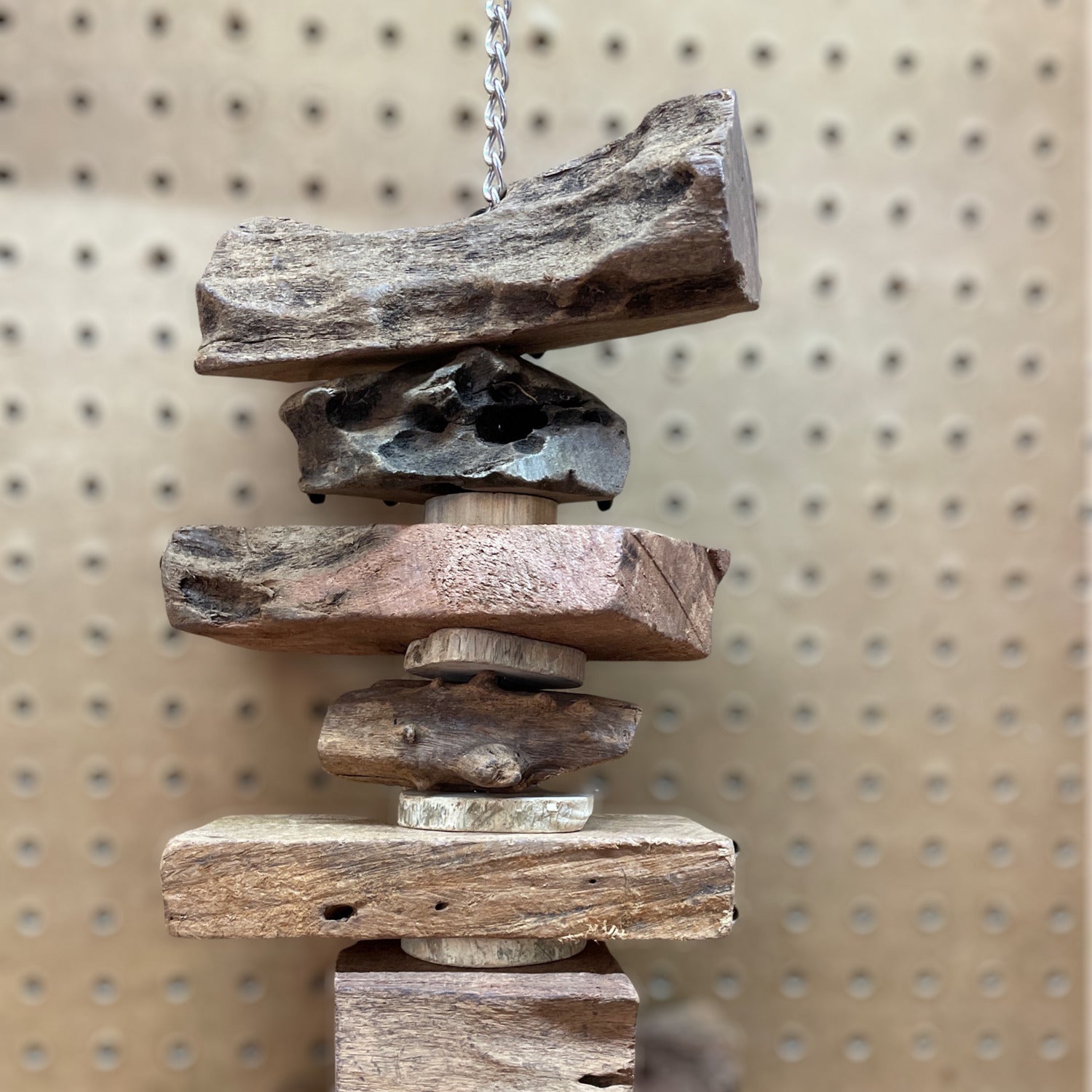 Prevue Pet Products Naturals Munch N Crunch Bird Toy with Wood Blocks