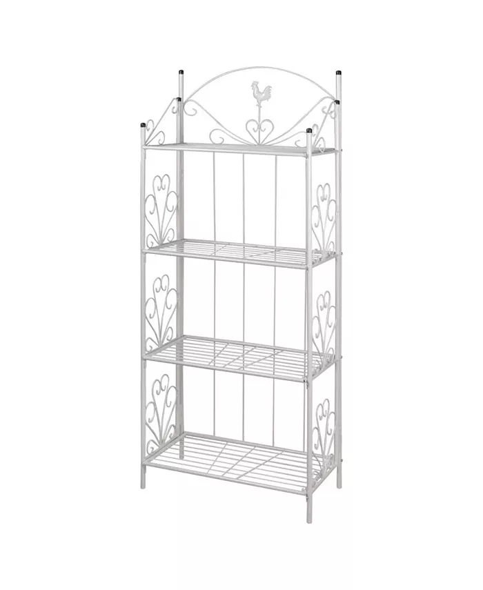 vidaXL Plant Rack White Square