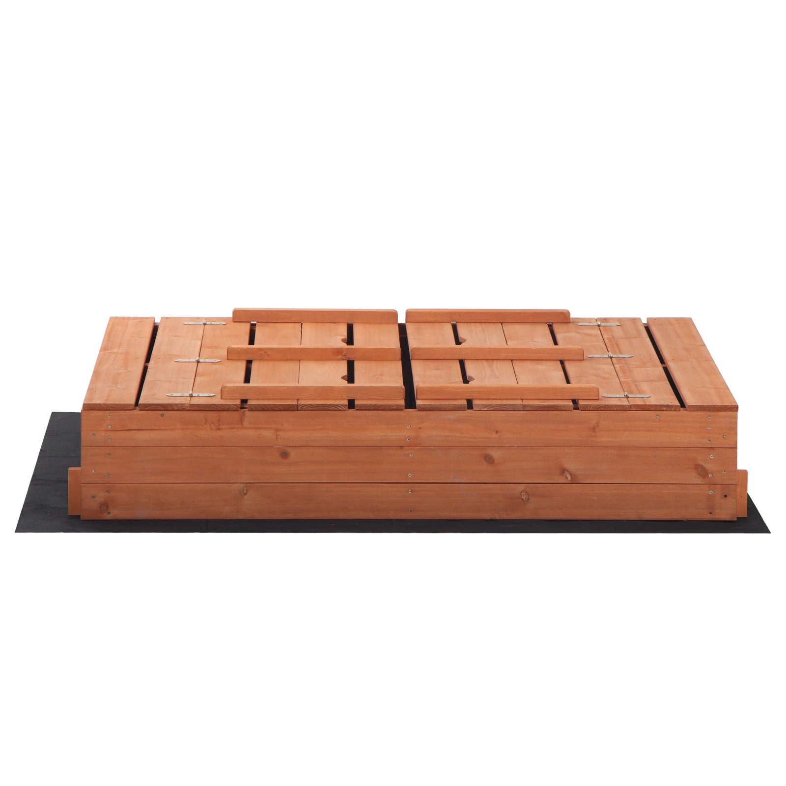 Luckinbaby Wooden Sandbox with Lid， Puzzle Development Dustproof Play Tool