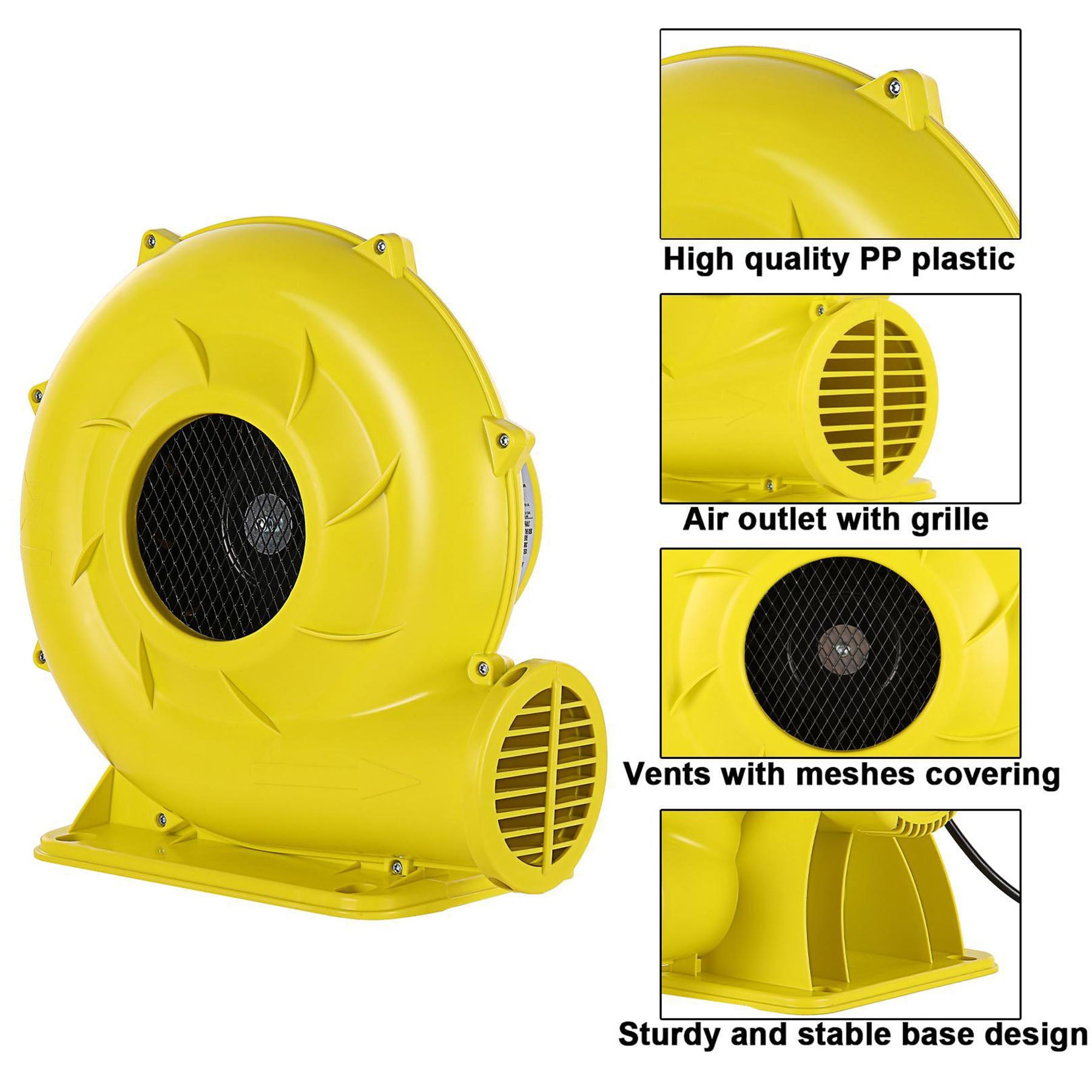 450W/0.6HP Bounce House Air Blower Suitable for Outdoor Trampoline/Water Slide/Air Sofa/Painting Room Outdoor Inflatable Electric Air Pump Fan Commercial Blower