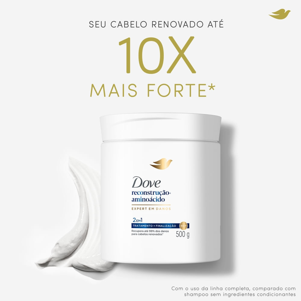 Mascara Capilar Dove 2 em 1 Reconstrucao + Aminoacido 500g