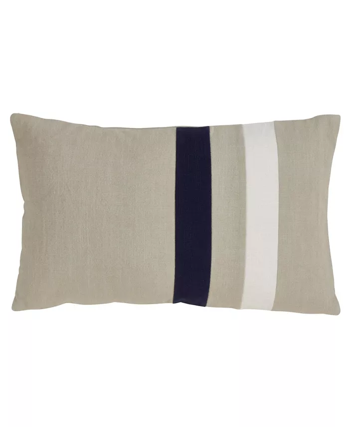 Saro Lifestyle Double Striped Decorative Pillow， 12