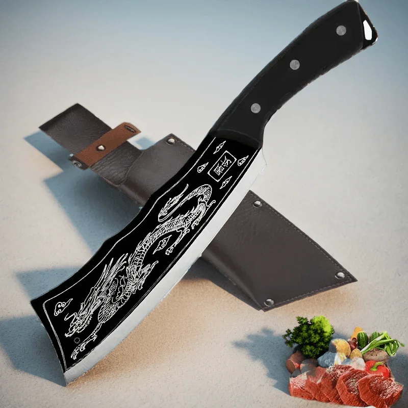 (Promoção Compre 1, Leve 2) Cutelo Japonês Shenlong™ em Aço Inoxidável  / Robusto, Afiado e Durável como Nenhum Outro!