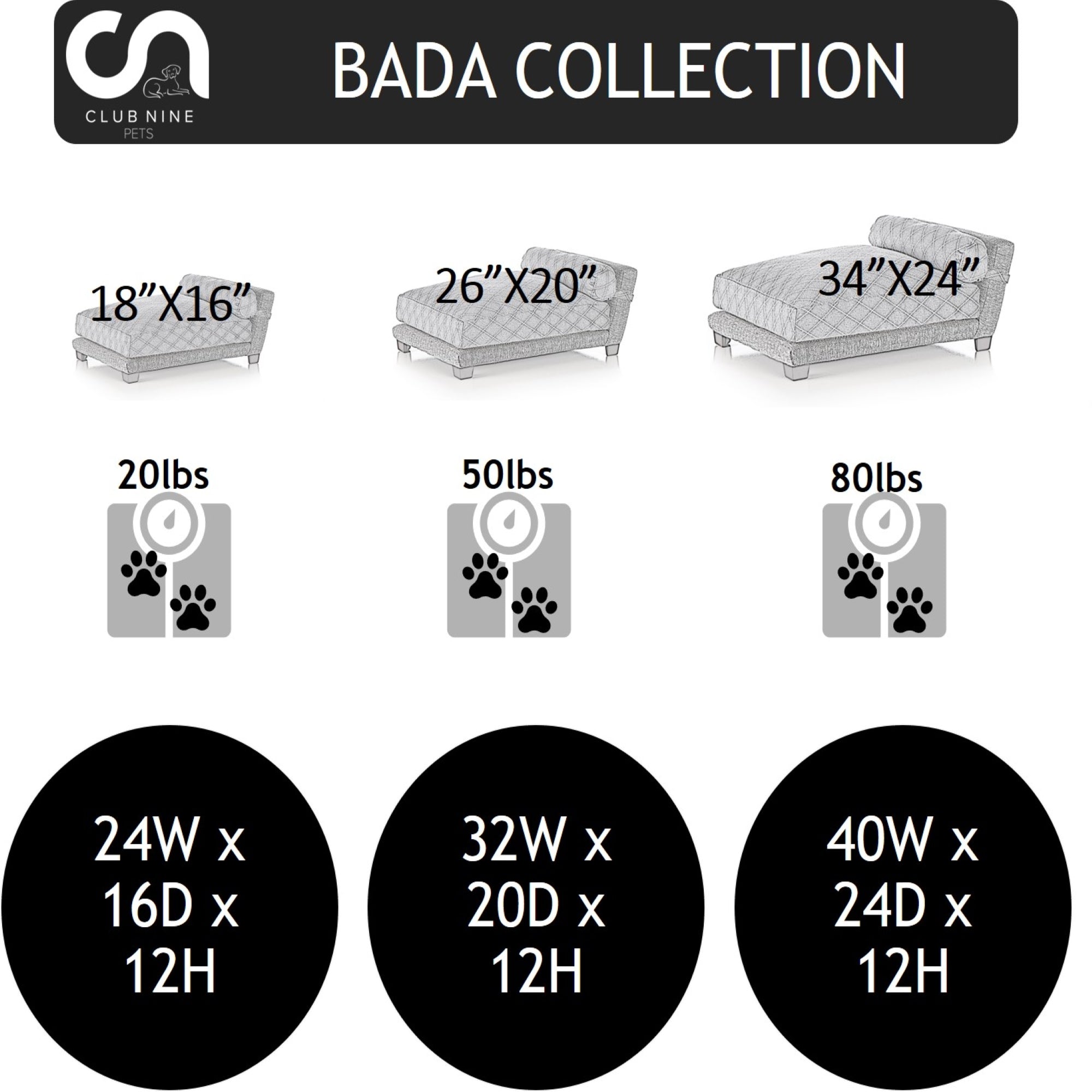 Club Nine Pets Bada Orthopedic Dog Bed， Large， Silver.