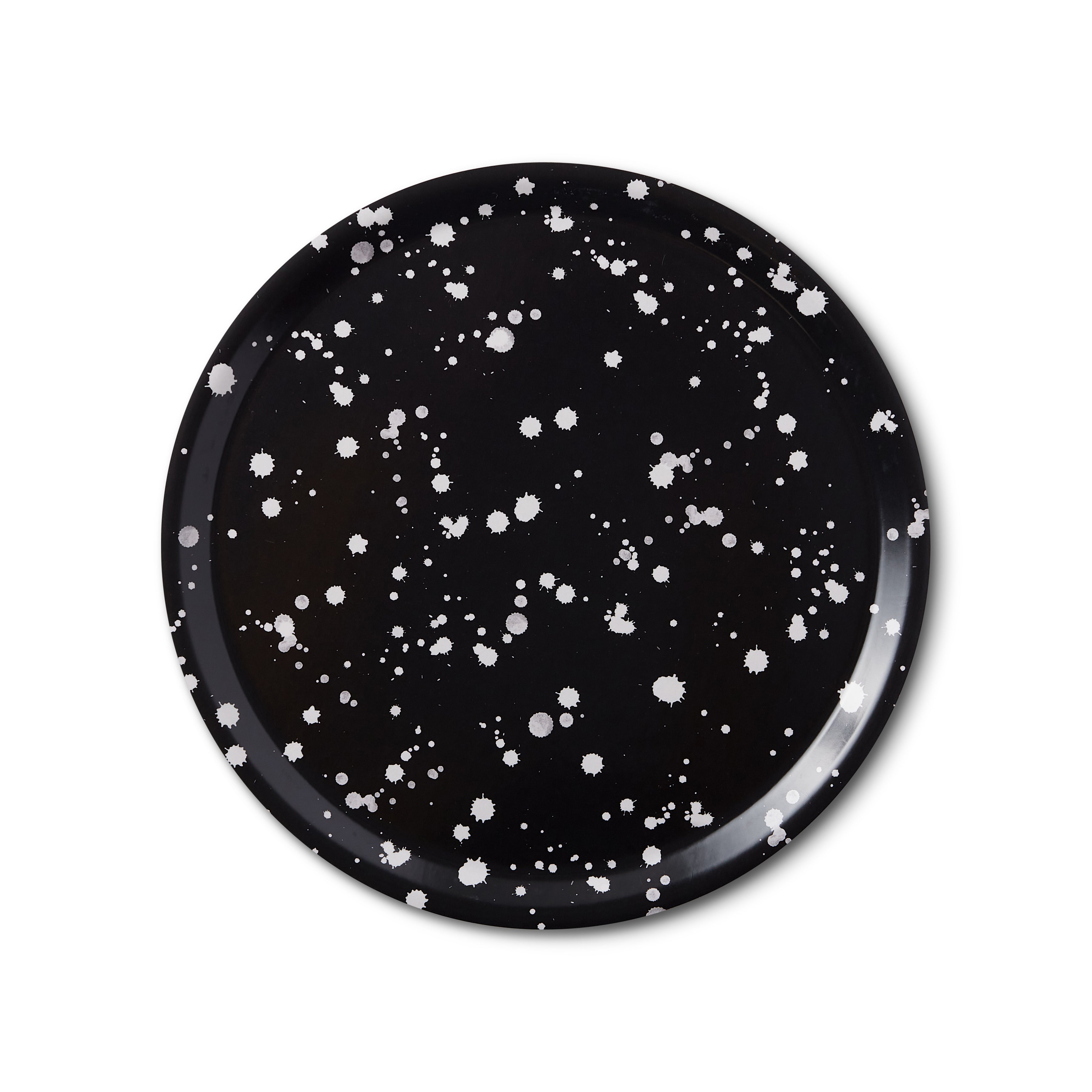 Splatter Round Birchwood Tray