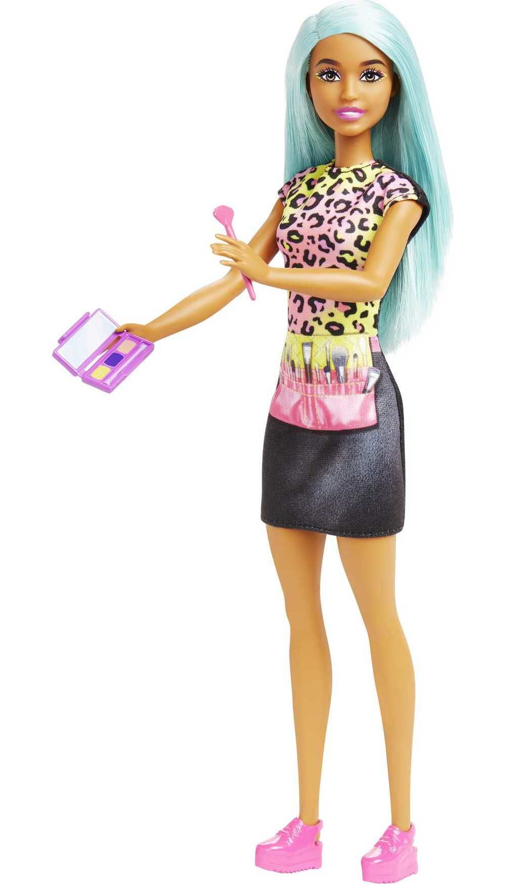 Barbie Makeup Artist Fashion Doll with Palette, Brush & Accessories & Teal Hair