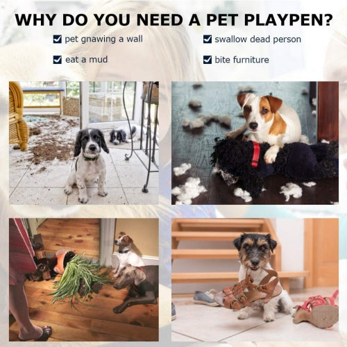 Furinno Peli 36 inch Heavy Duty Dog Kennel with Casters， Black