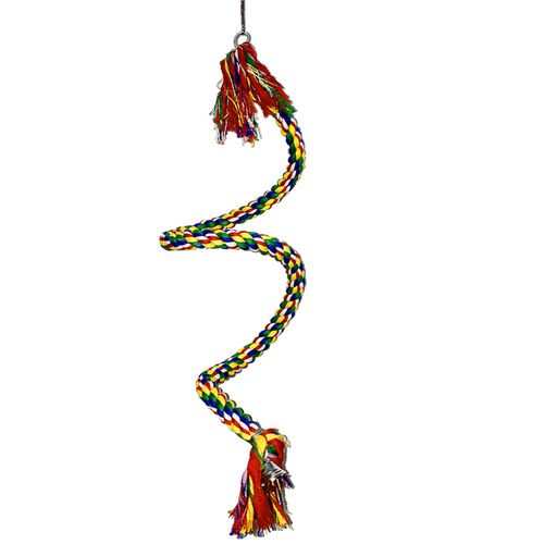 AkoaDa Bird Parrot Perch Cage Swing Rope Climbing Bite Chew Toy Rope Bungee Climbing Ropes，Swing Toys，Spiral Standing Toys