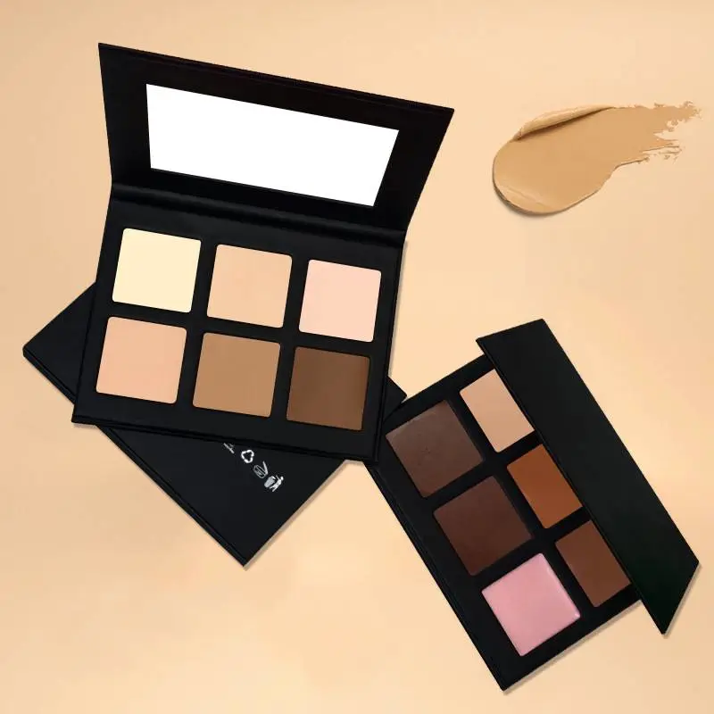 Free combination 6 Color Cream Contour Concealer Palette