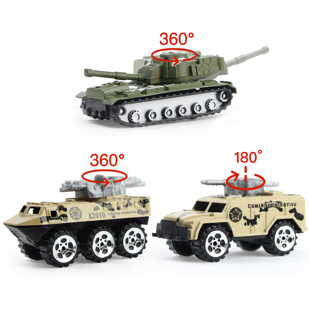 6pcs/Set Alloy Military Cars Die-Cast Tank Toy Metal Vehicle Boys Gift
