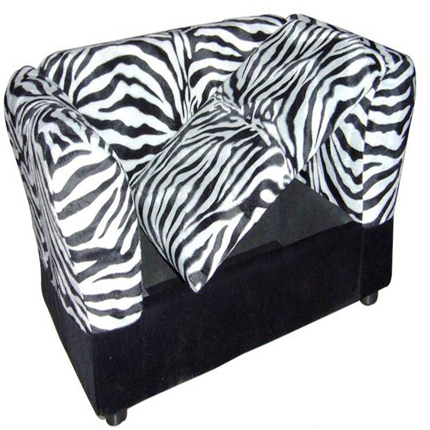 Ore Furniture HB4346 16.75 in. Zebra Sofa Bed With Storage Pet Furniture Bed