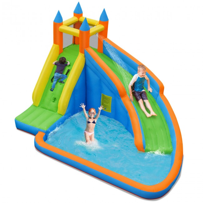 Inflatable Water Slide Mighty Bounce House Castle Moonwalk Jumper without Blower 13' x 9.8' x 8.2'