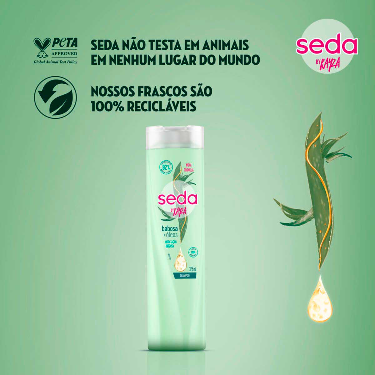 Shampoo Seda By Rayza Babosa + Oleos 325ml
