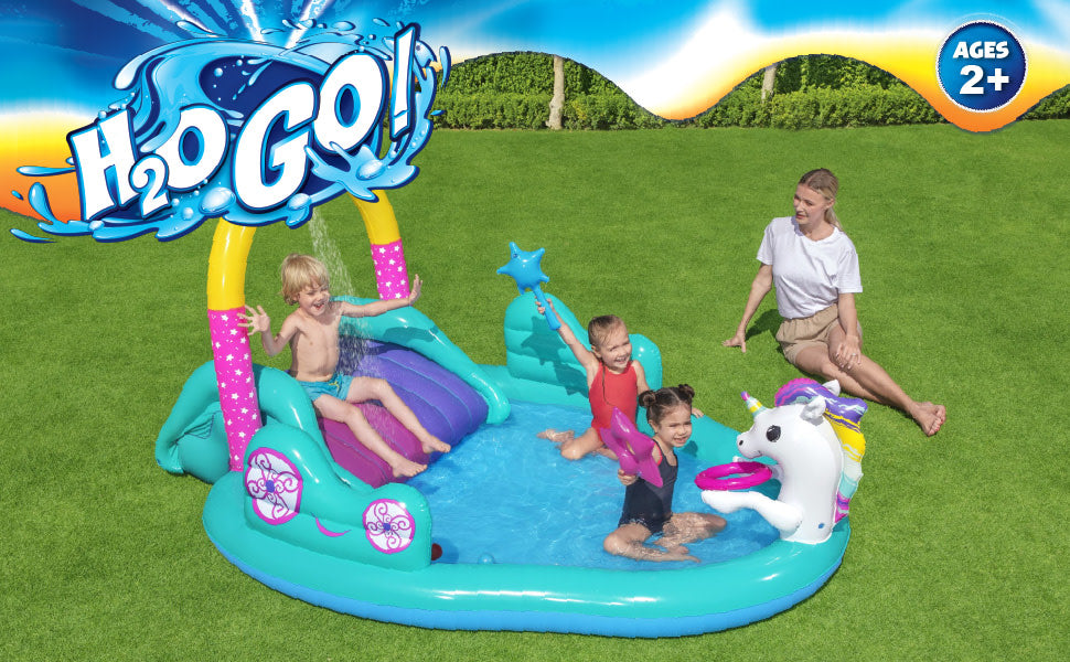 H2OGO! Magical Unicorn Carriage Play Pool Center
