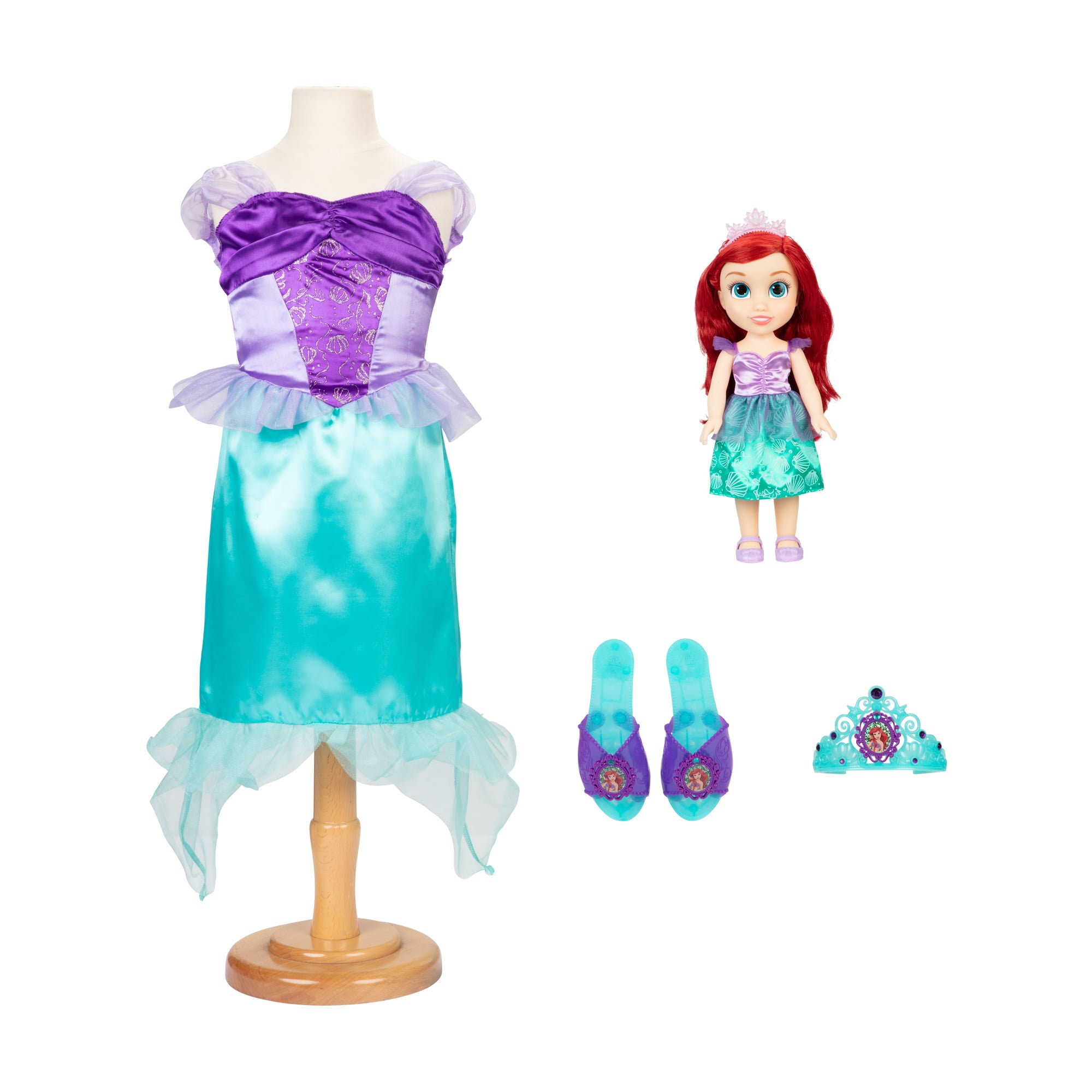 Disney Princess Ariel Toddler Doll with Child Size Dress and Accessories
