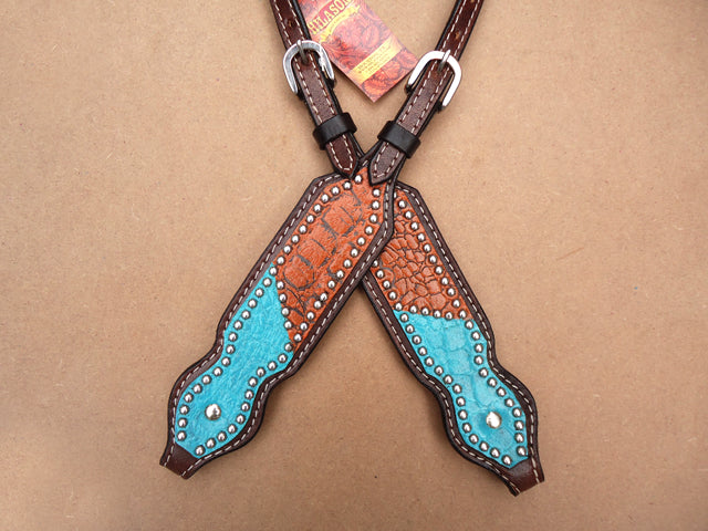 13BH Western Horse One Ear Headstall Tack Bridle American Leather Hilason