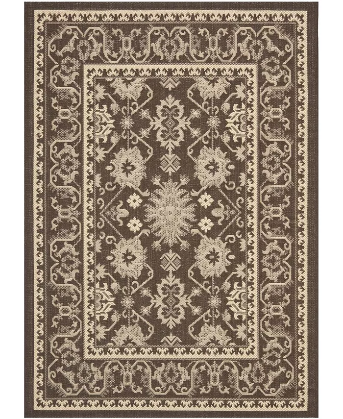 Safavieh Courtyard Chocolate and Cream 2'7