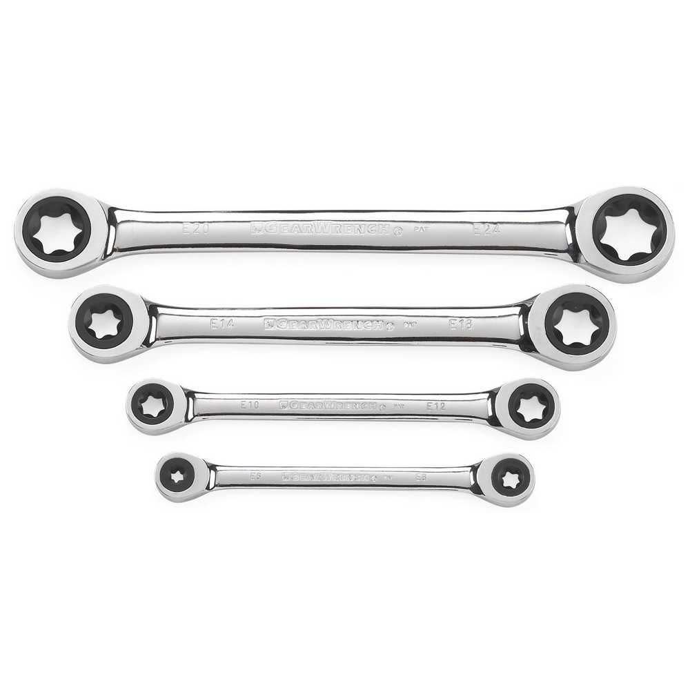 GEARWRENCH 4 Pc E-Torx Double Box Ratcheting Wrench Set 9224D from GEARWRENCH
