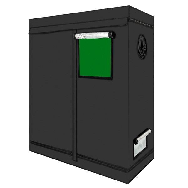 Fithood LY-120*60*150cm Home Use Dismountable Hydroponic Plant Growing Tent with Window Green and Black