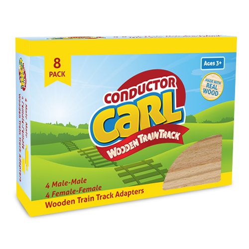 Conductor Carl Wooden Train Track Adapters (8 Pack)