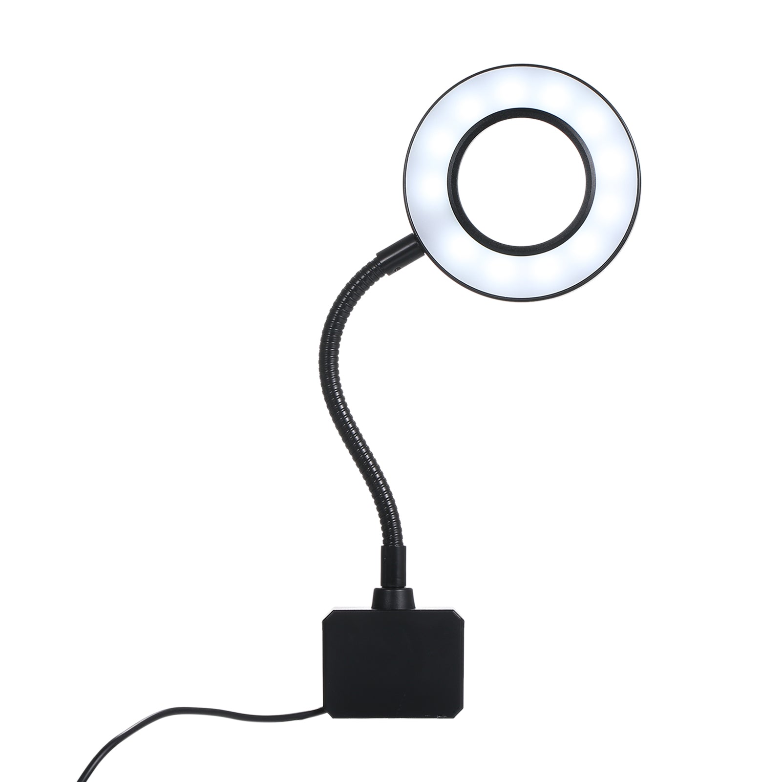 MABOTO DC 5V 7W 18 LED Aquarium Light Fish Jar Clamp Clip View Lamp USB Powered Operated 3 Lighting Colors Changeable 10 Levels Adjustable Brightness Dimmable Flexible Bendable Foldable Tube Design Po