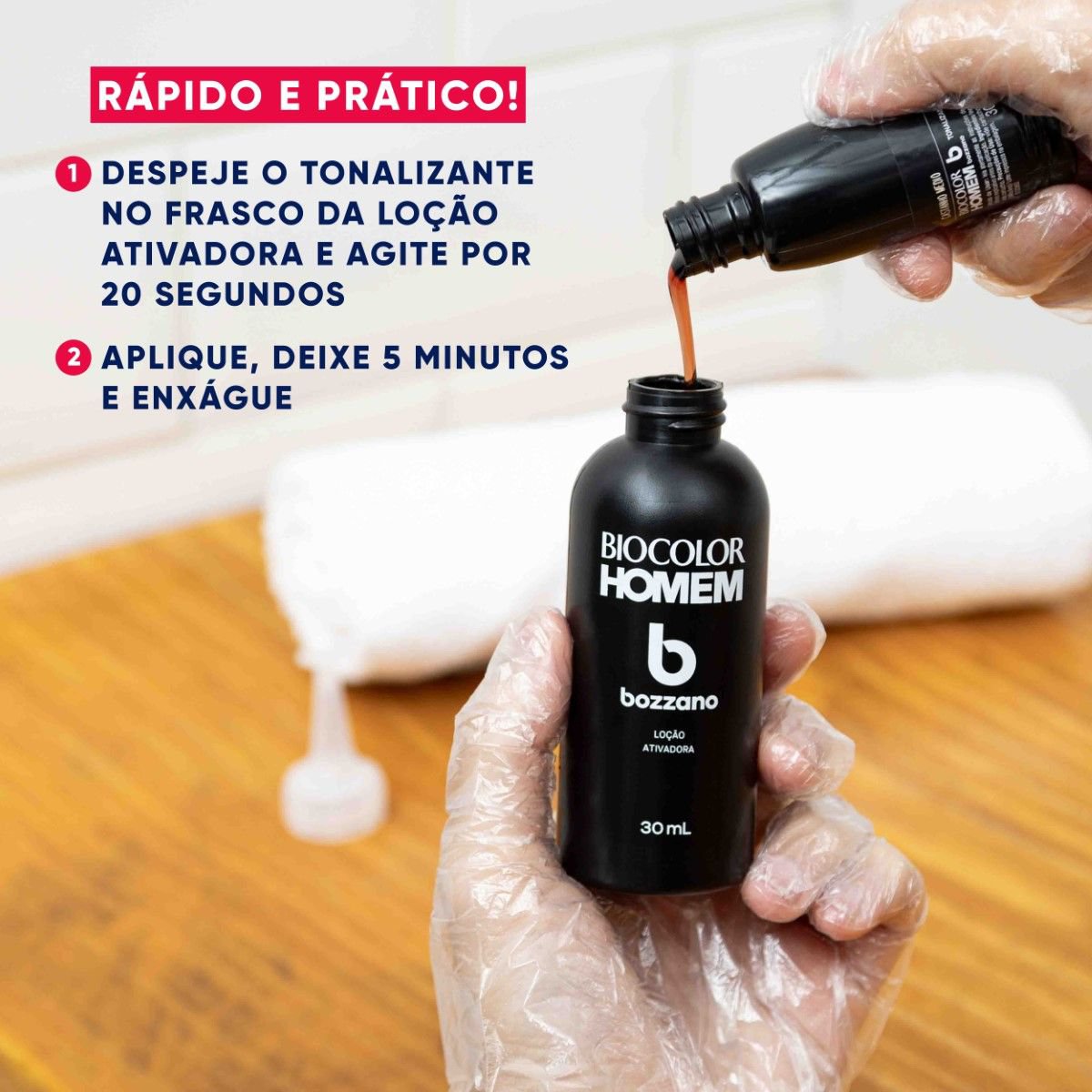 Tonalizante de Cabelo Masculino Biocolor Homem Bozzano Castanho Medio