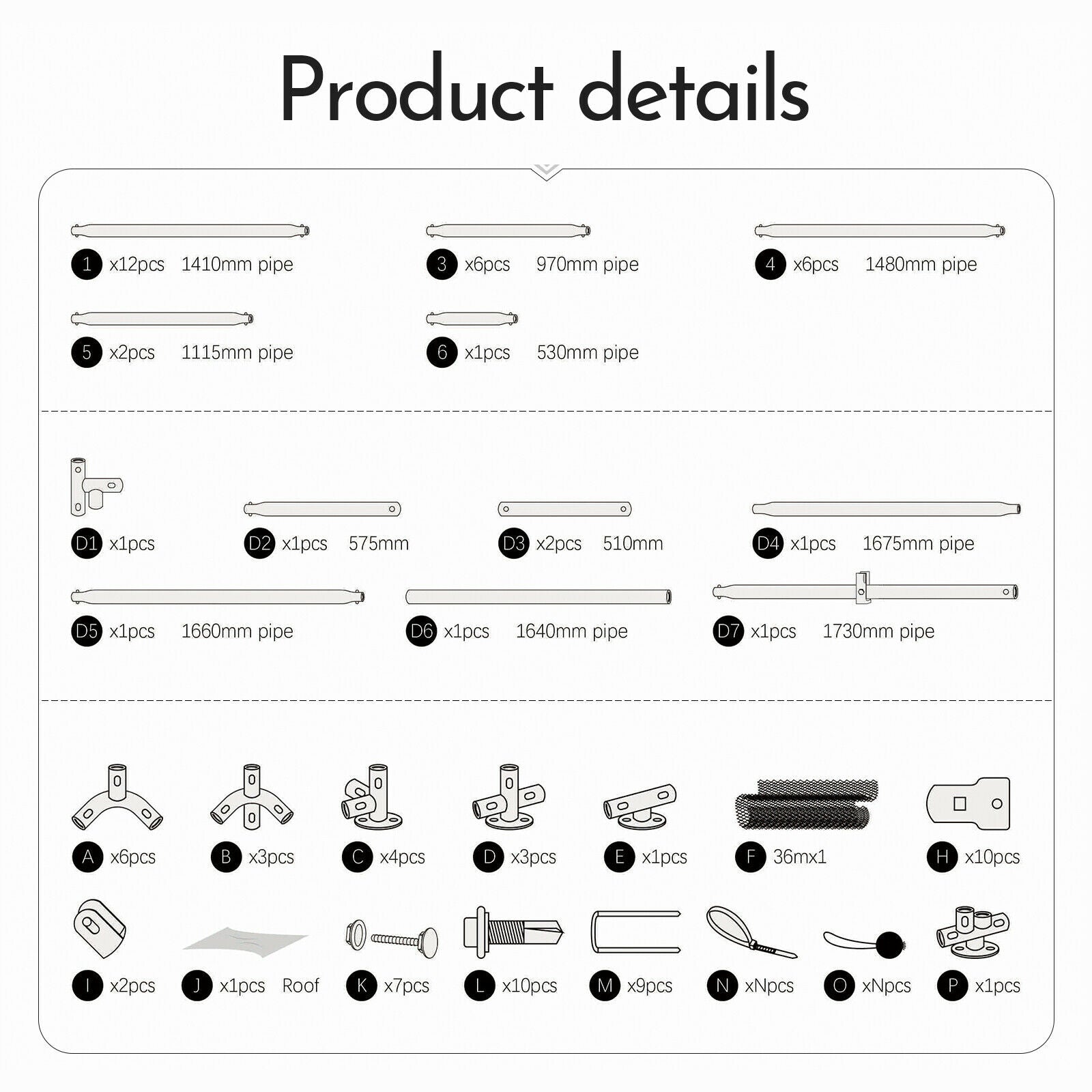 Large Walk in Chicken Run Coop Hen House Enclosure Backyard Poultry Cage Cover 10' x 10'
