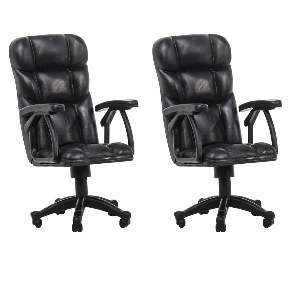Set of 2 Plastic Toy Miniature Breakable Office Chair Accessories for Action Figures， amas， Models