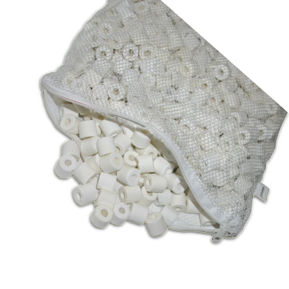 C2 Aquarium Fish Pond Bio Ceramic Rings Filter Media， 5 LBS